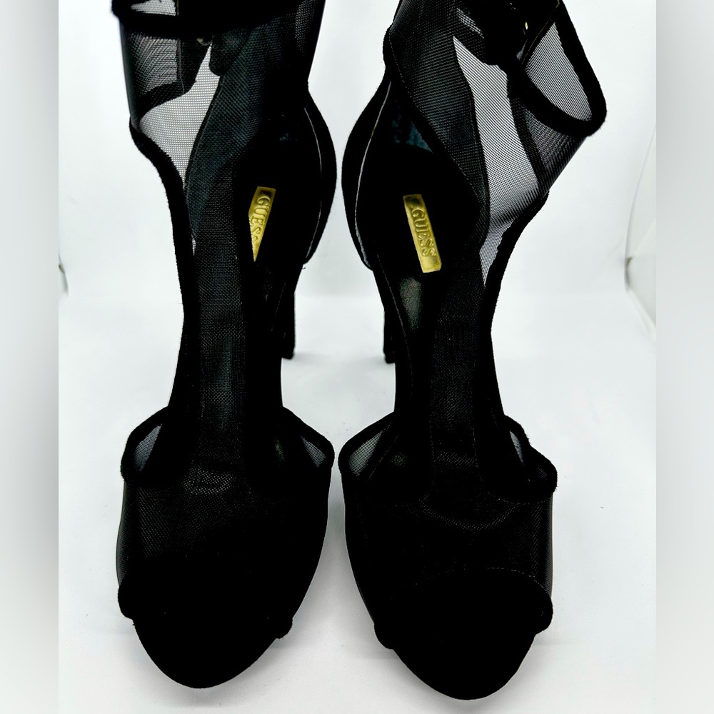 GUESS black sandals 9.5 perfect condition - Picture 2 of 8